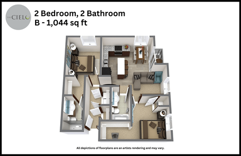 an arrangement of bedrooms are in a partial rendering of a floor plan